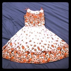 Vintage orange blossom dress